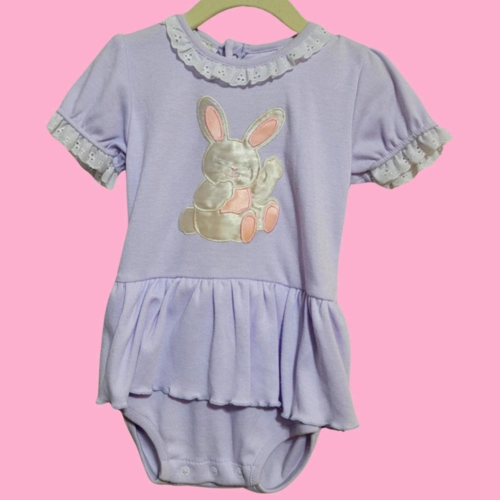 NWT Vintage Adorable Spring Bunny Romper Size 24 Months